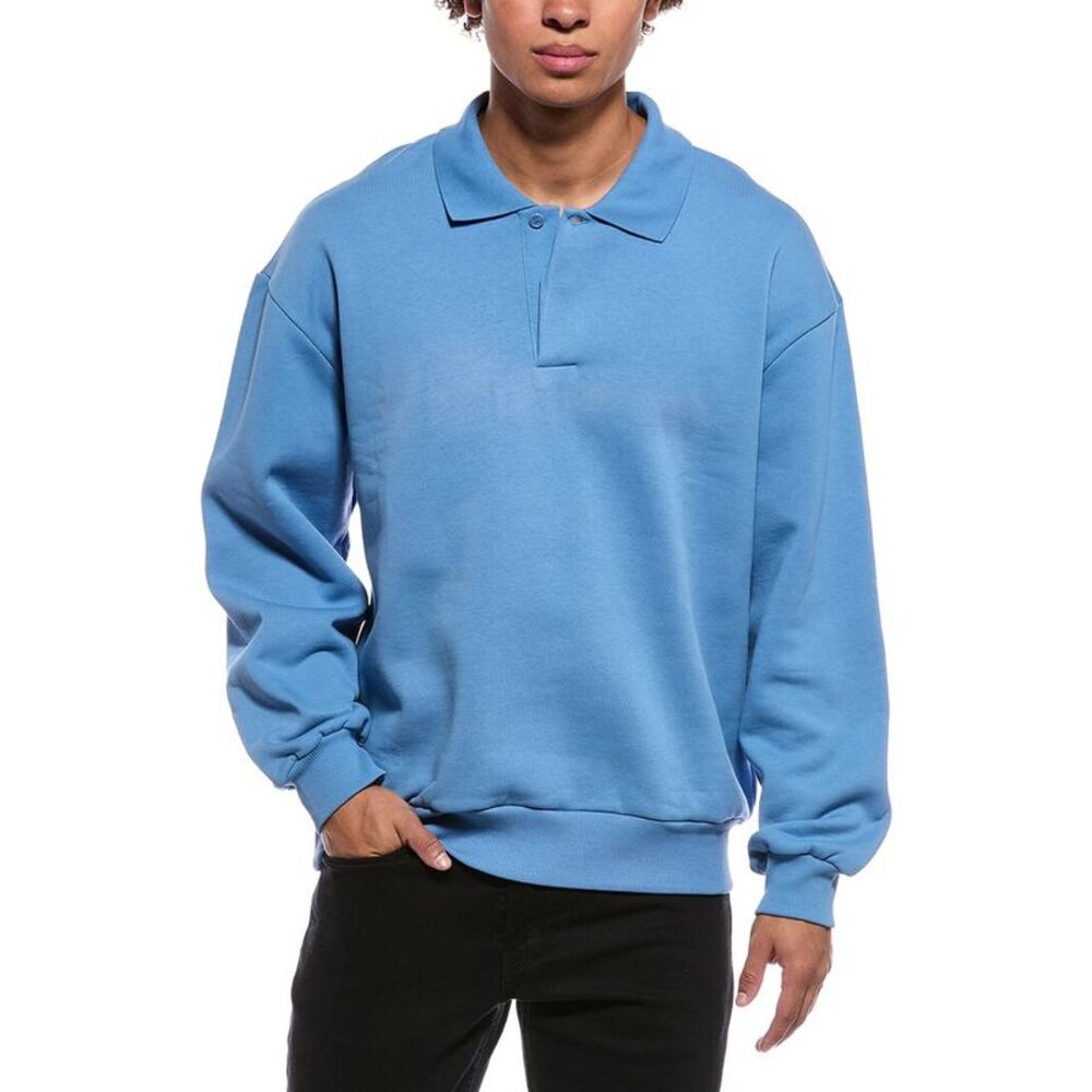 Pangaia Mens  Polo Sweater, Blue